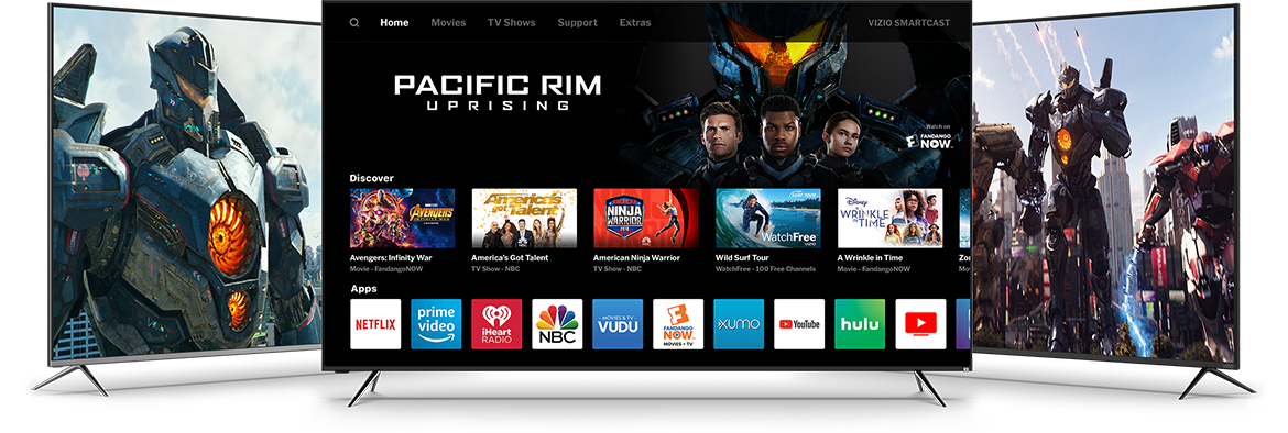 VIZIO TVs featuring SmartCast UI