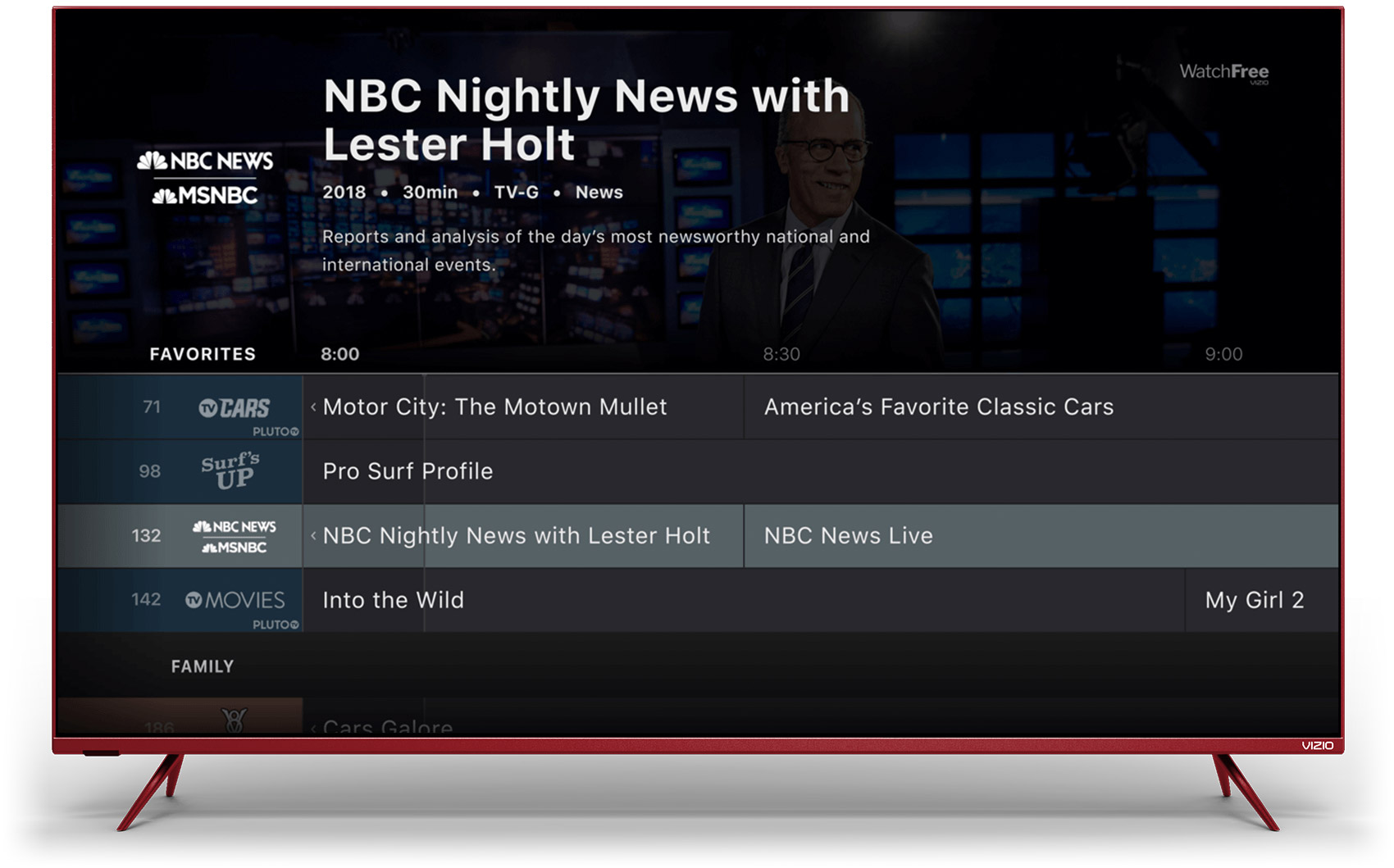 VIZIO TV Featuring WatchNow